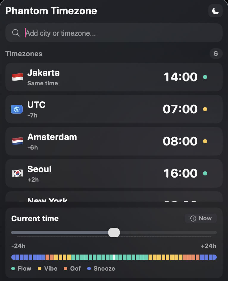 Phantom Timezone App Preview